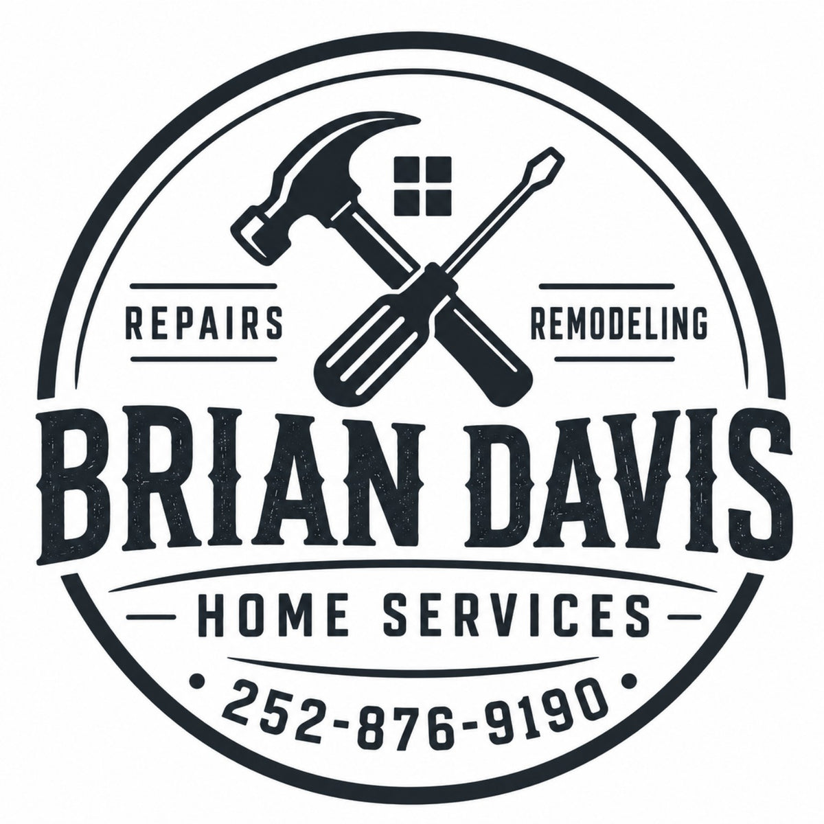 Brian Davis Home Services black one-color artwork
