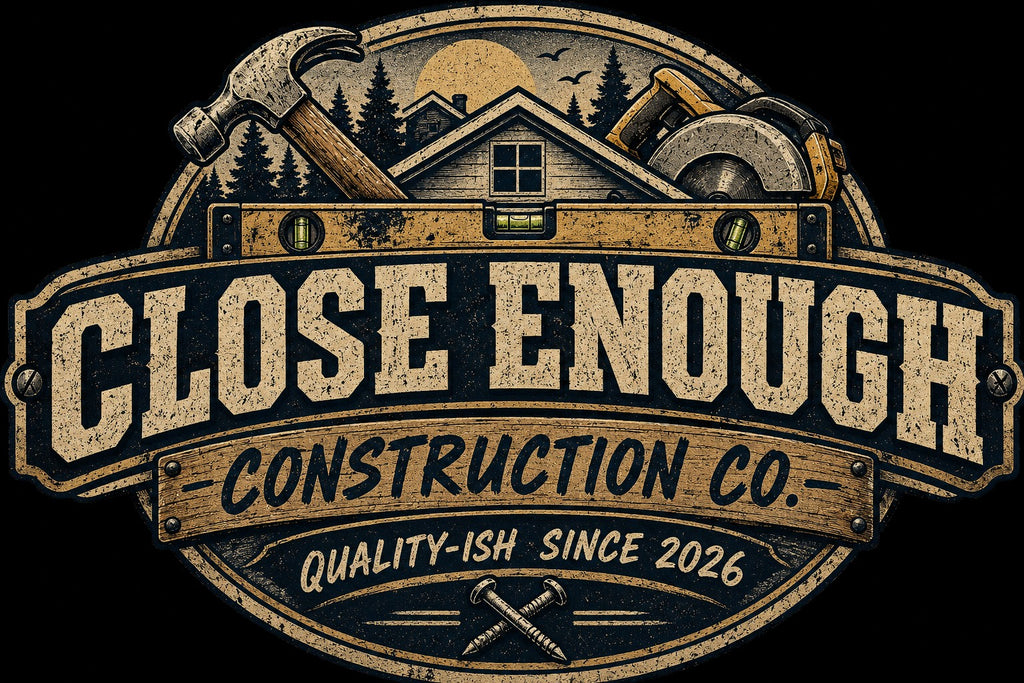 Close Enough Construction Co. Quality-ish Since 2026 artwork